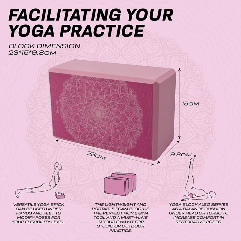 RDX D17 blocco yoga EVA rosa singolo antiscivolo
