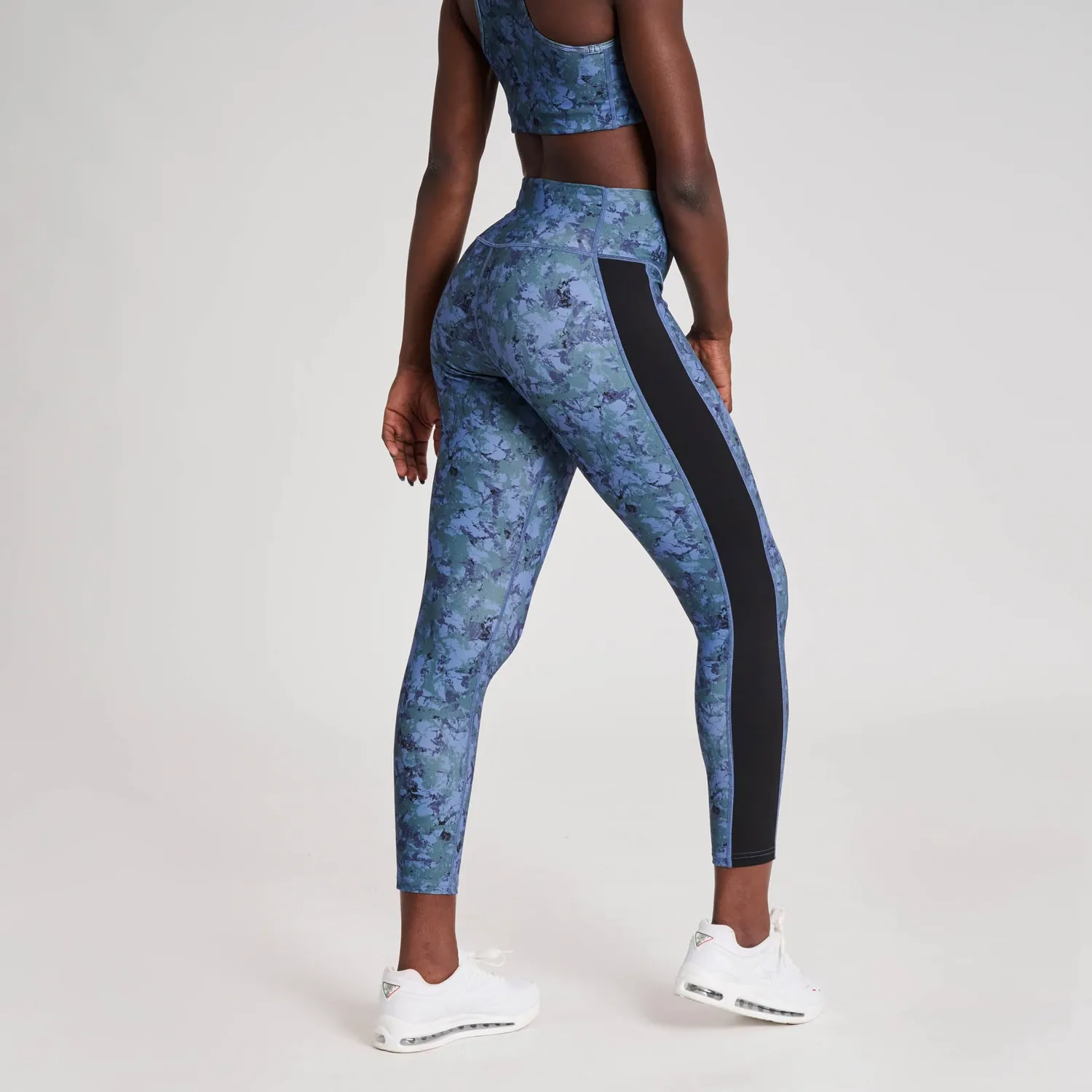 Leone 1947 ABX413 leggings donna camo blu tights