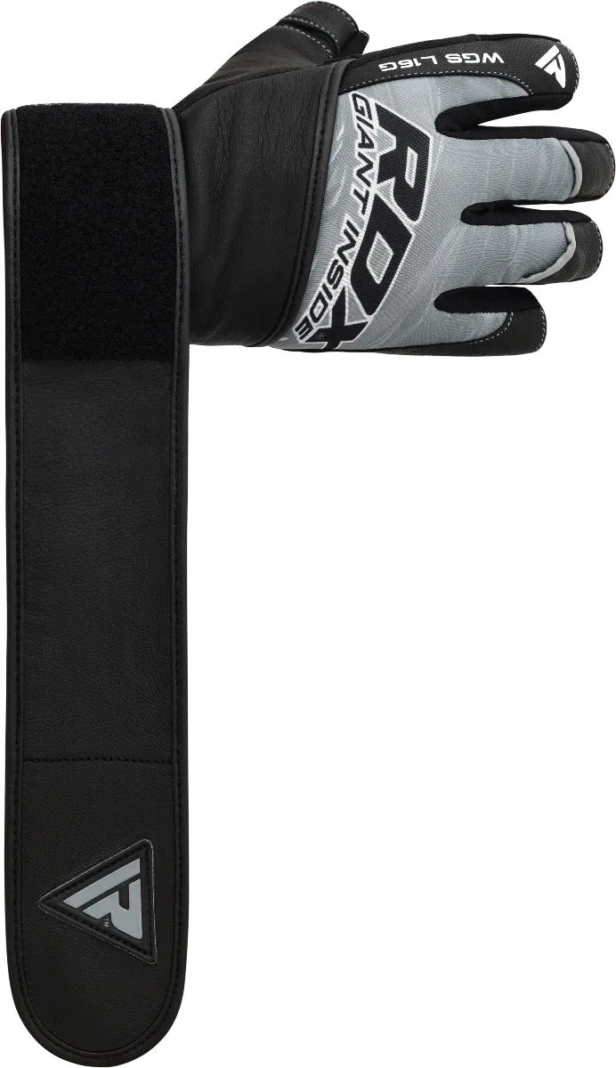 RDX L16 Guanti Palestra Grigi polsiera gel