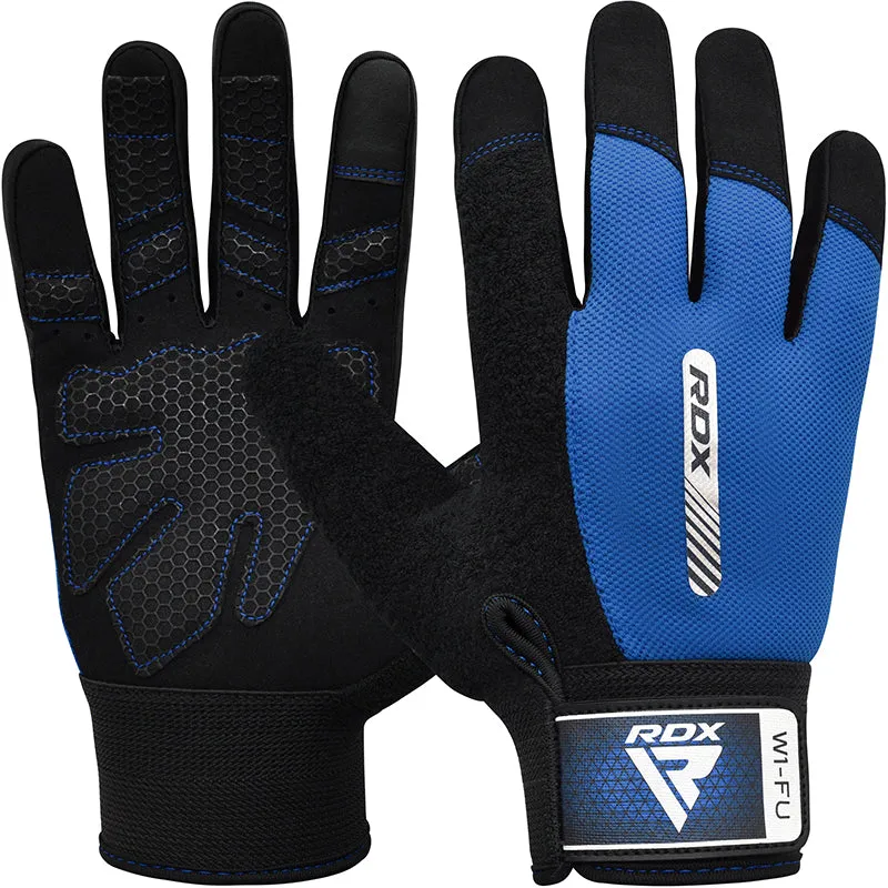 RDX W1 Guanti Palestra Dita Intere silicone grip