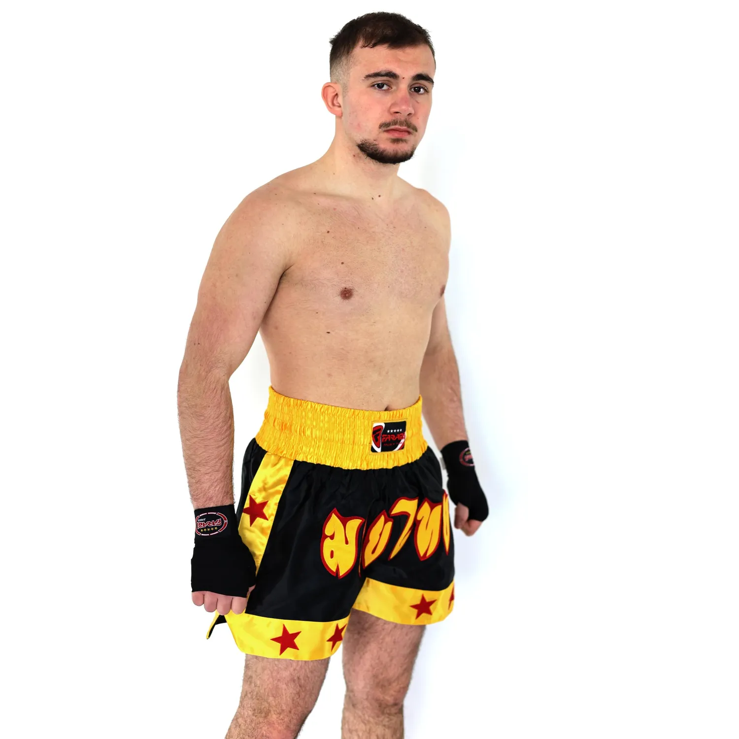 Farabi Muay Thai Shorts pantaloncini boxe M satinati