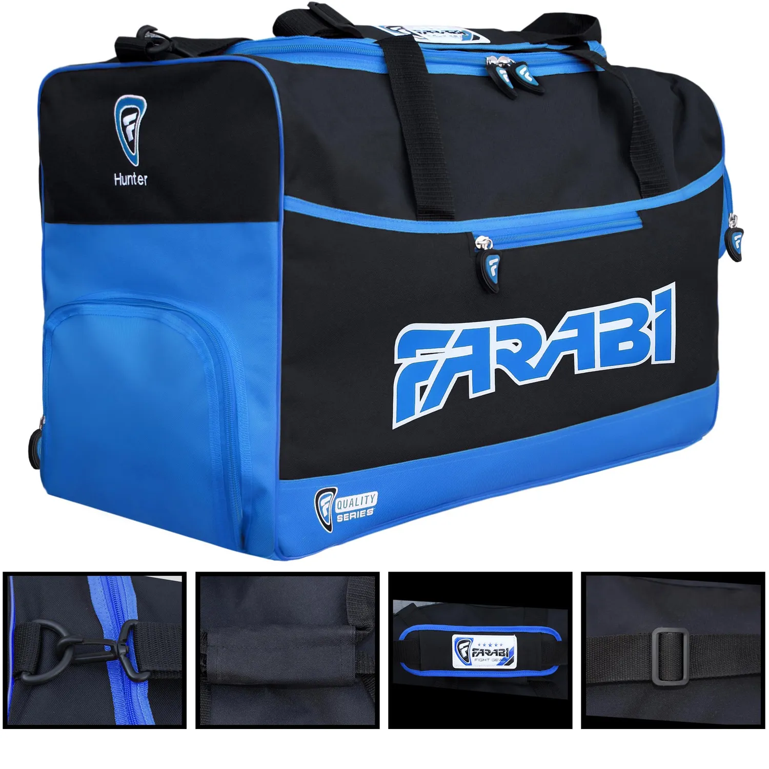 Farabi Sports borsone viaggio palestra Black/Blue capiente