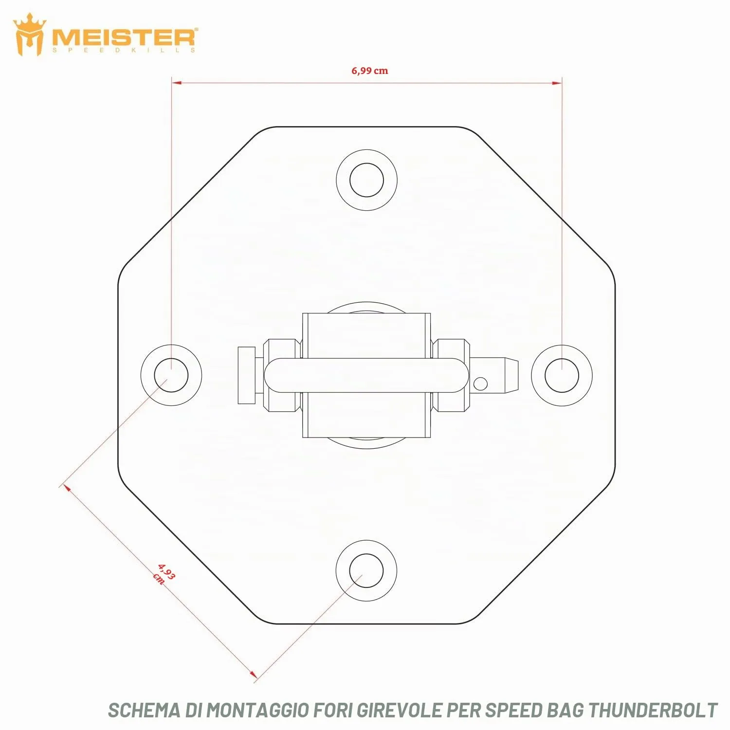 Meister SpeedKills Thunderbolt girella speed bag acciaio