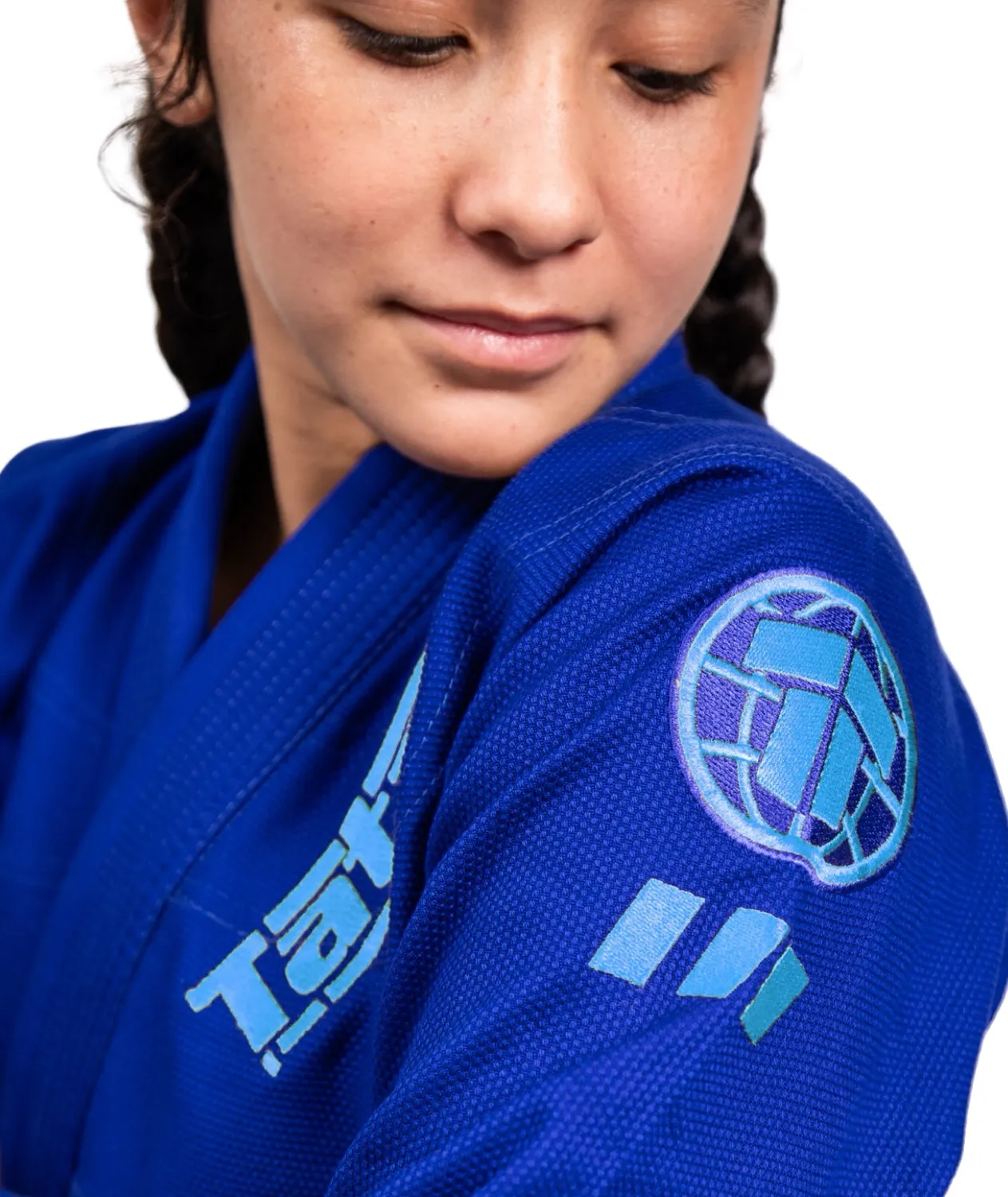 Tatami Fightwear Pro Series Gi bimbo kimono blu pearl weave 380 GSM