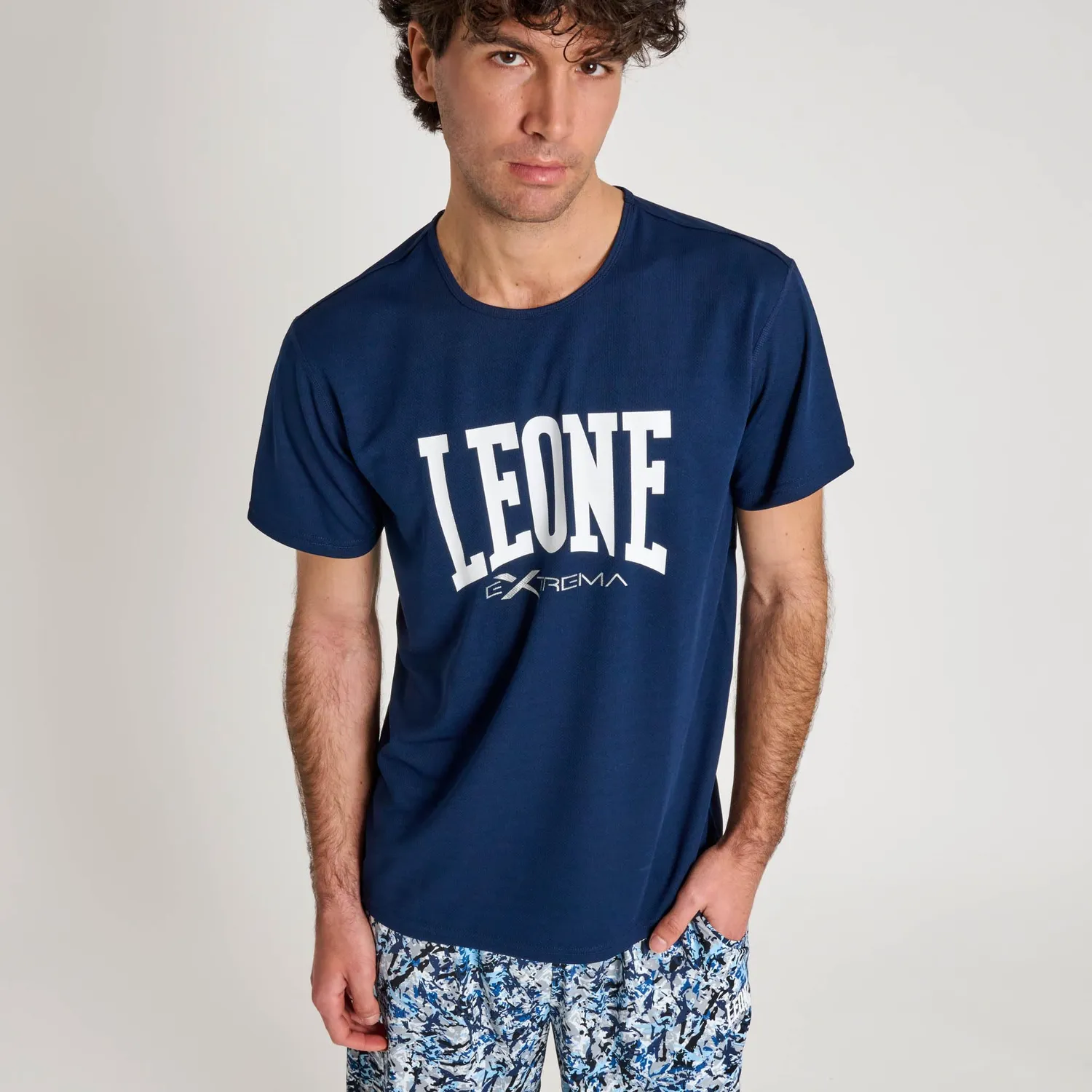 Leone1947 Logo ABX106 T-Shirt Uomo Blu Scuro L gym