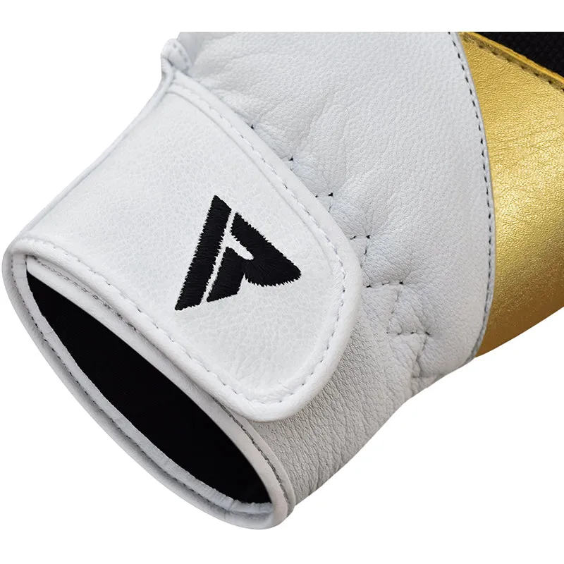 RDX S11 guanti palestra pelle mezza dita presa barra