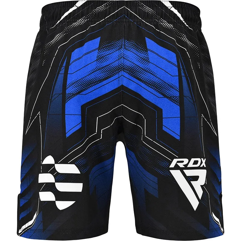 RDX IMMAF Pantaloncini MMA Blu microstretch uomo