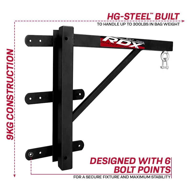 RDX X4 Supporto a Muro Pieghevole per Sacco Boxe Nero 136 kg