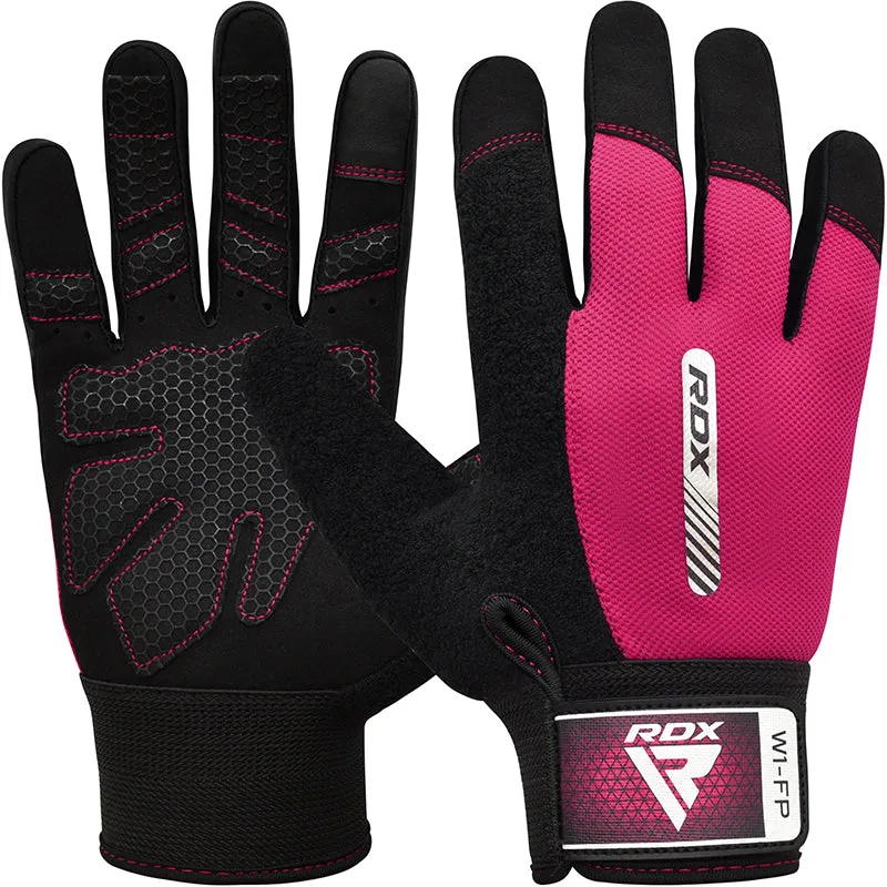 RDX W1 Guanti Palestra Dita Intere silicone grip