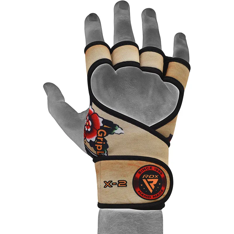 RDX T3 guanti palestra neoprene grip silicone polso