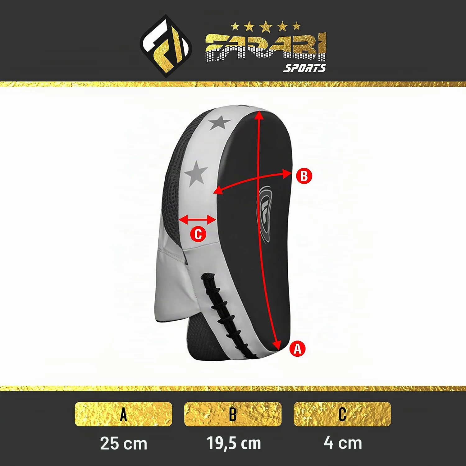 Farabi Sports colpitori curvi da boxe neri