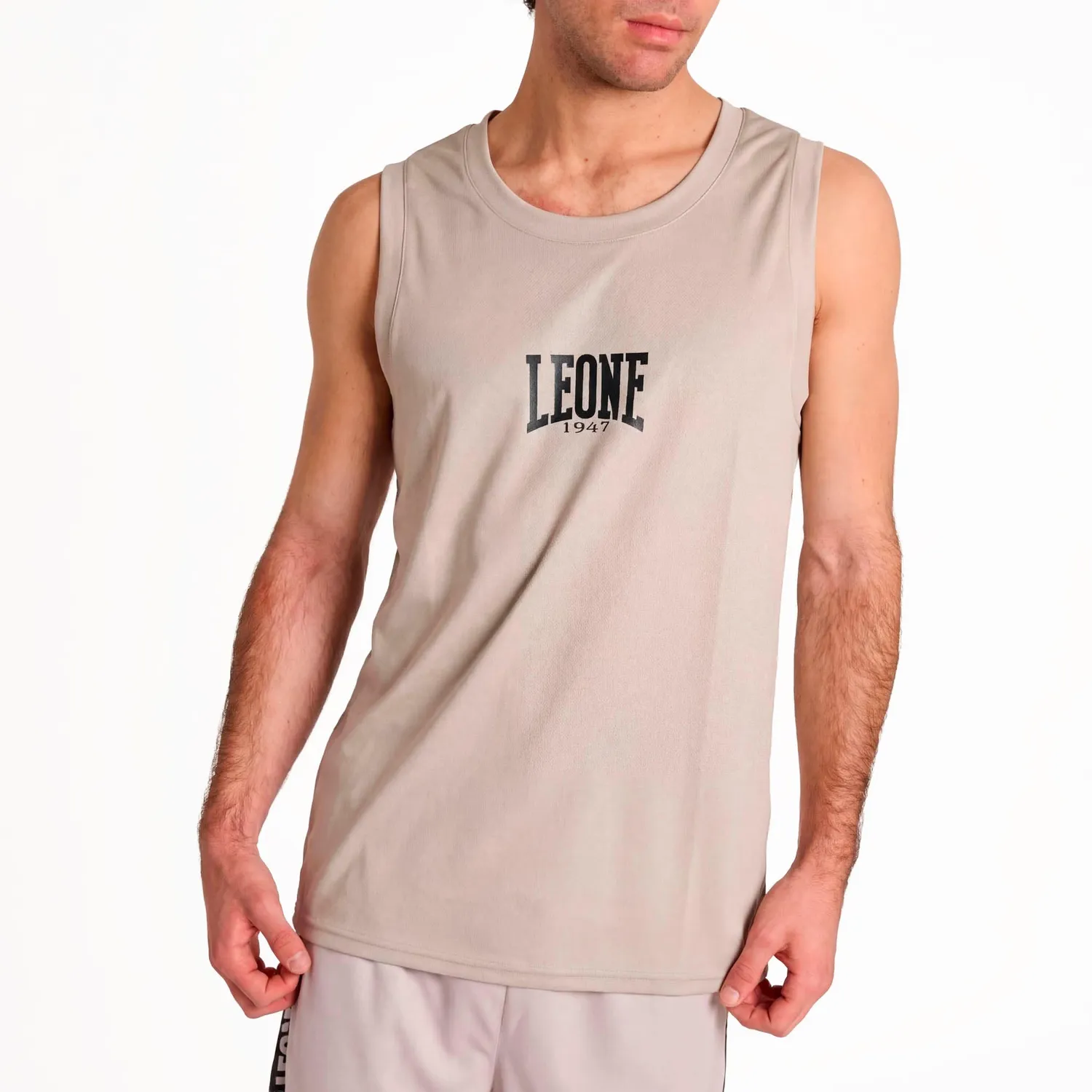 Leone1947 Stripe ABX205 Canotta Uomo Nero L traspirante