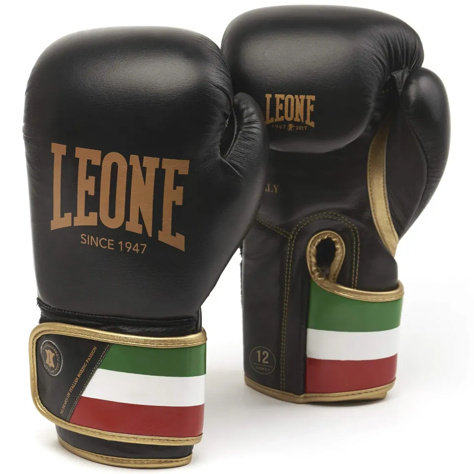 Leone 1947 Italy 47 GN039 guanti boxe nero 10 oz tricolore