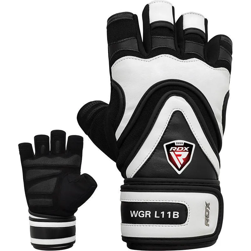 RDX L11 Guanti Palestra Nero Sollevamento Pesi