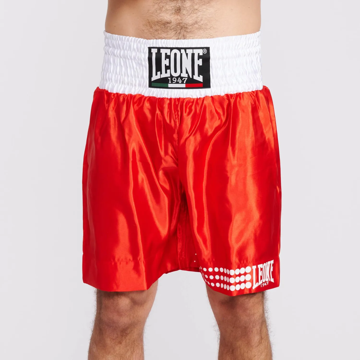 Leone 1947 AB737 pantaloncini boxe in satin blu