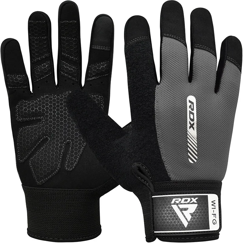 RDX W1 Guanti Palestra Dita Intere silicone grip
