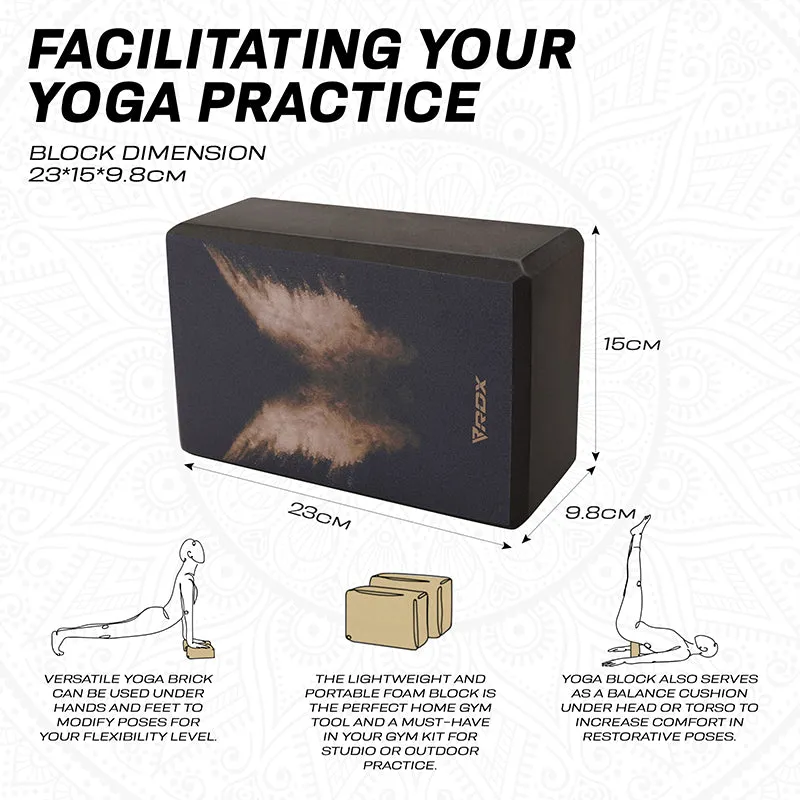 RDX D12 blocco yoga EVA singolo nero