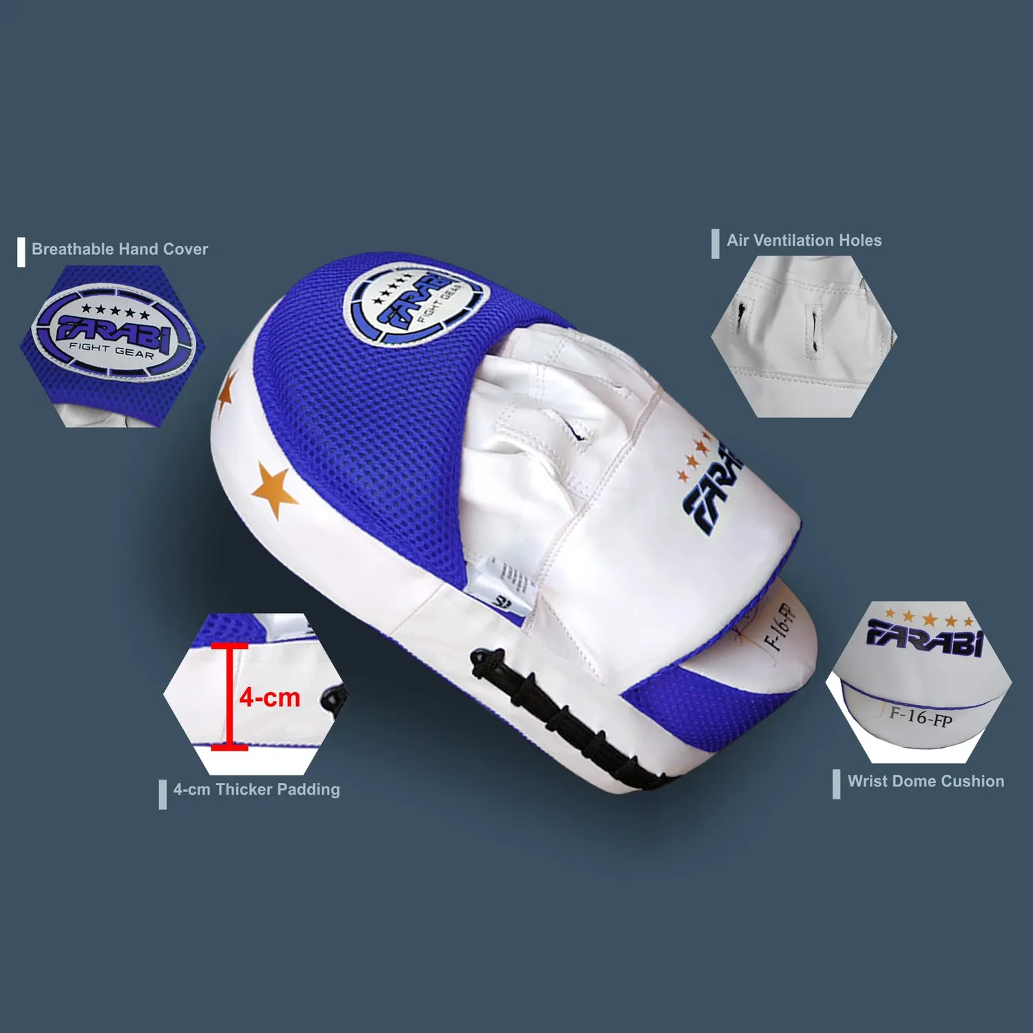 Farabi Sports colpitori curvi da boxe pelle sintetica
