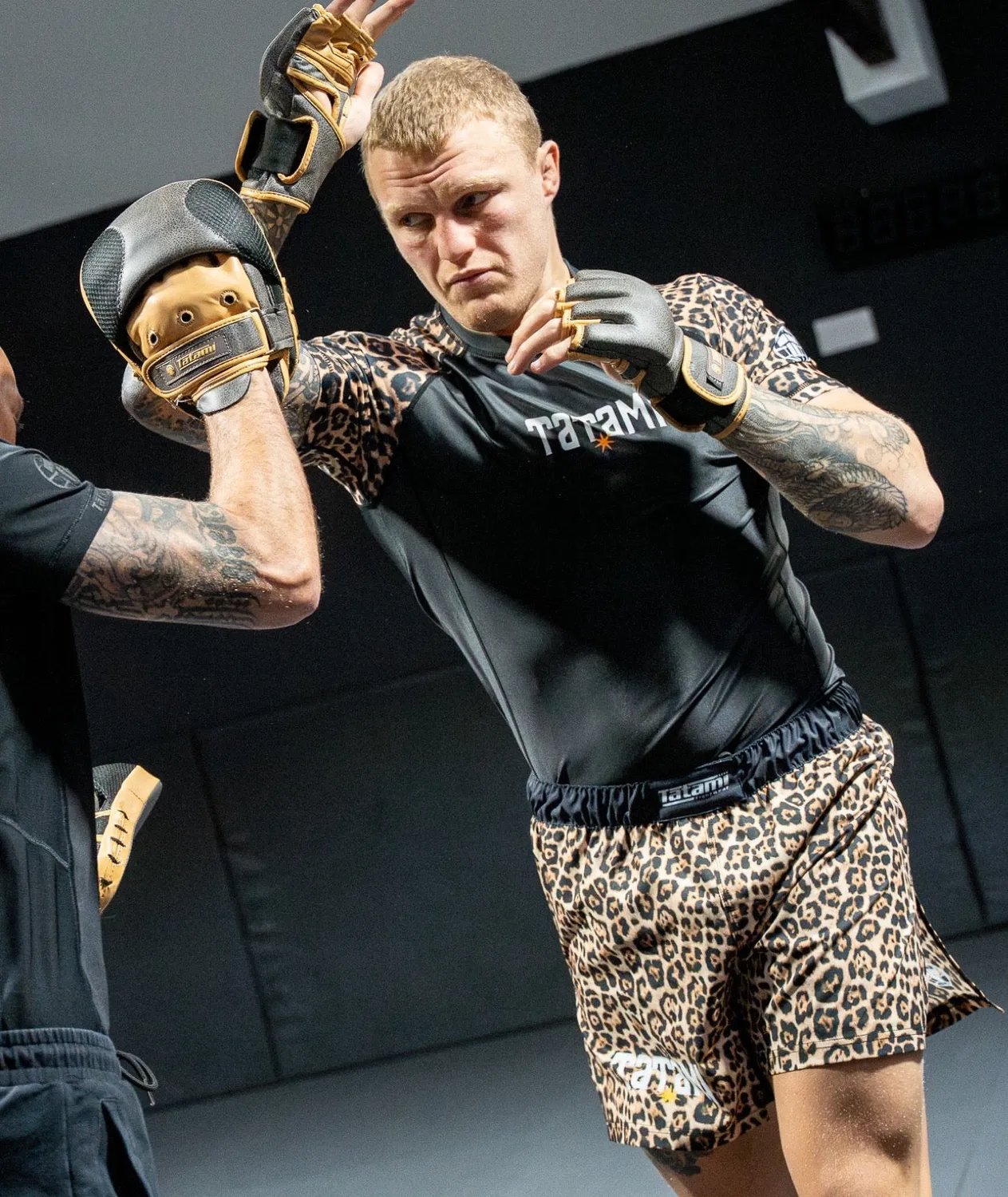 Tatami Fightwear High Split shorts MMA leopardati elastici