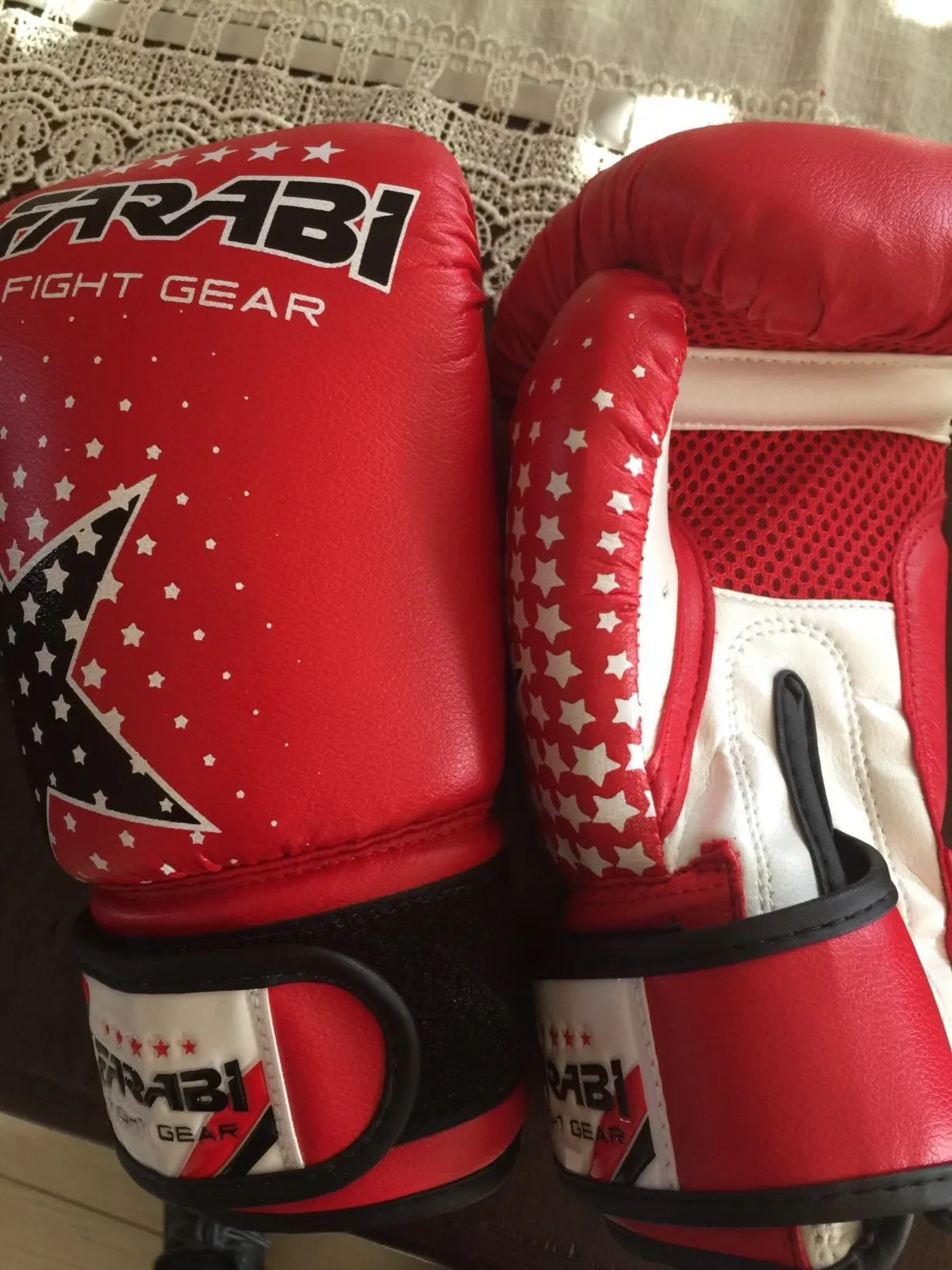 Farabi Guantoni Boxe Bambini 6 oz Blu Rete