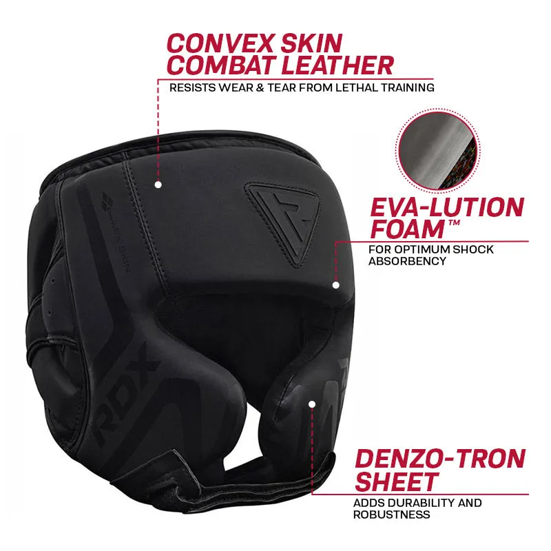 RDX T15 Noir Casco Boxe Nero Imbottito
