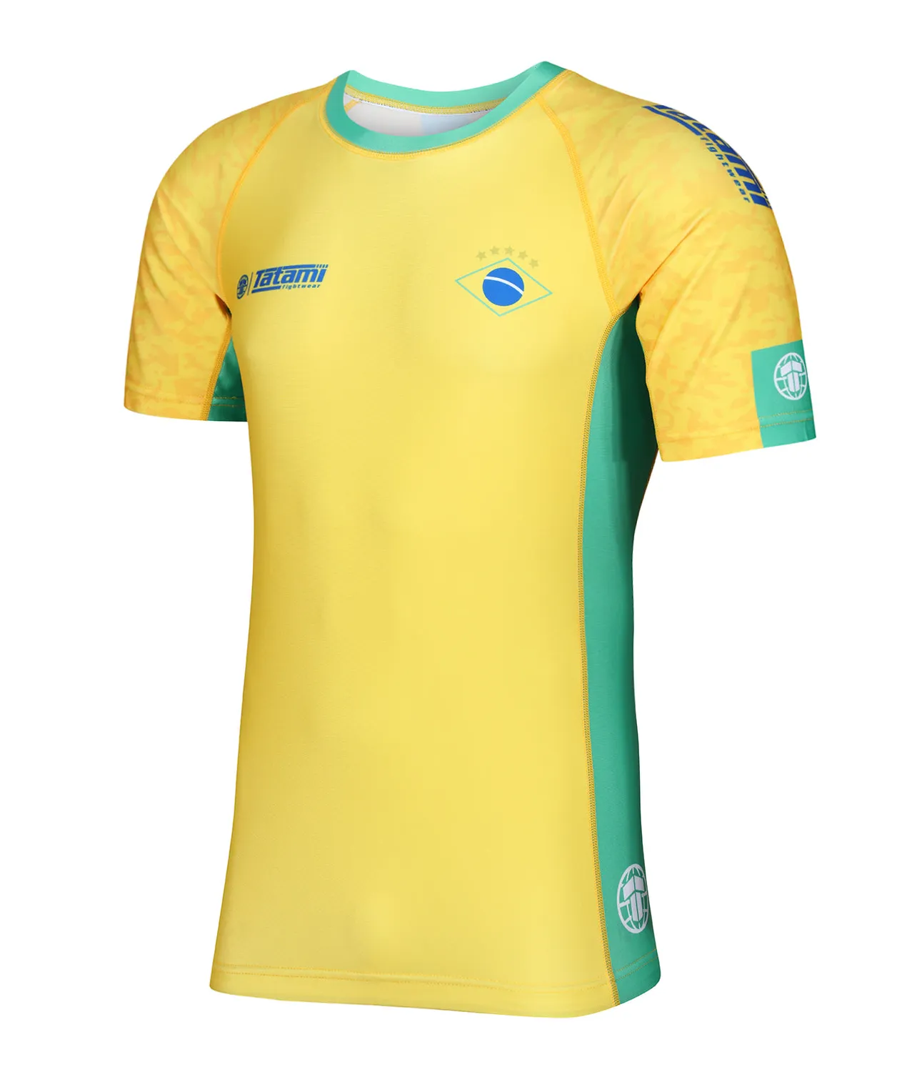 Tatami Abstract rash guard uomo gialla Brasile