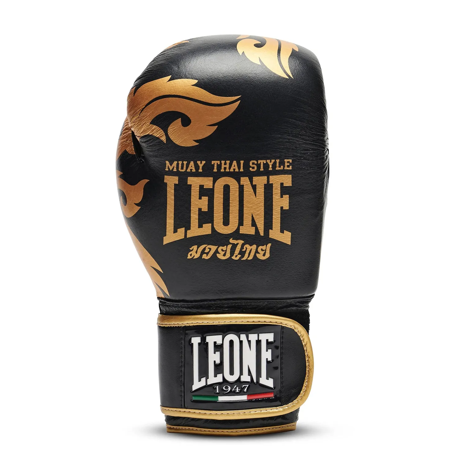 Leone 1947 Maori Guanti boxe neri 16 OZ pelle