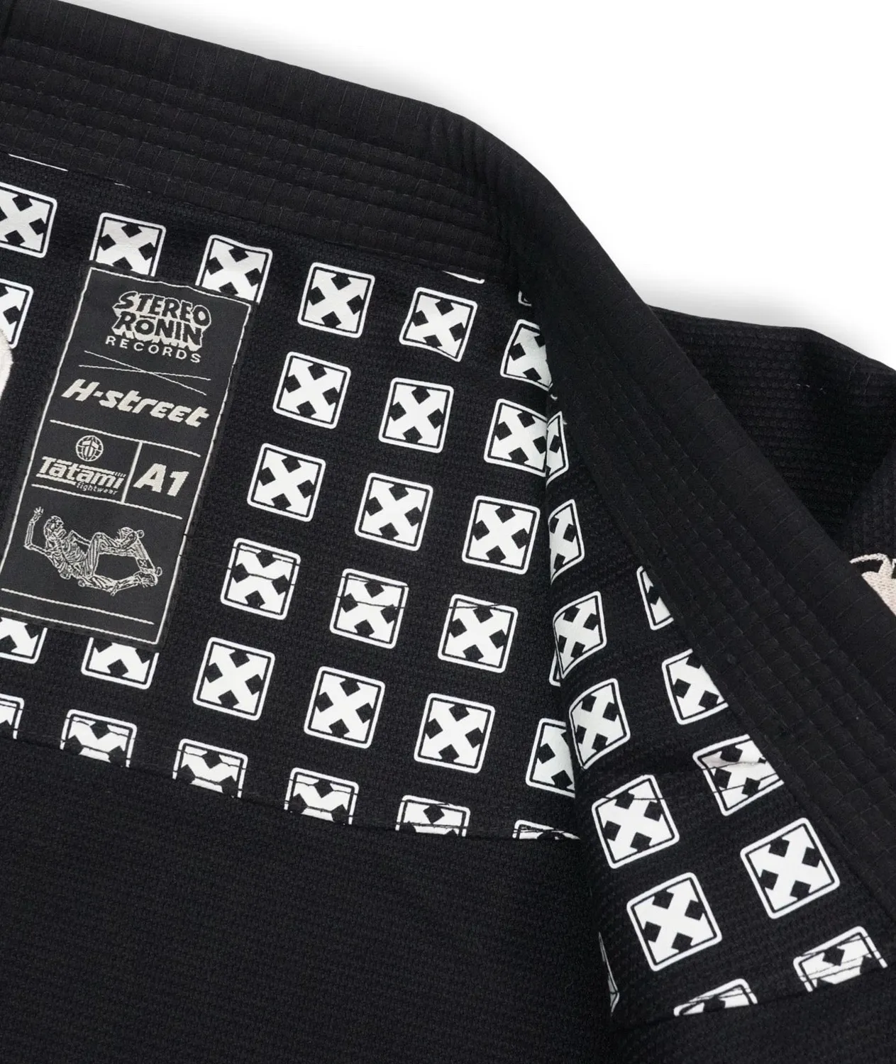 Tatami H-Street Kimono BJJ Nero A3 Leggero 375 gsm