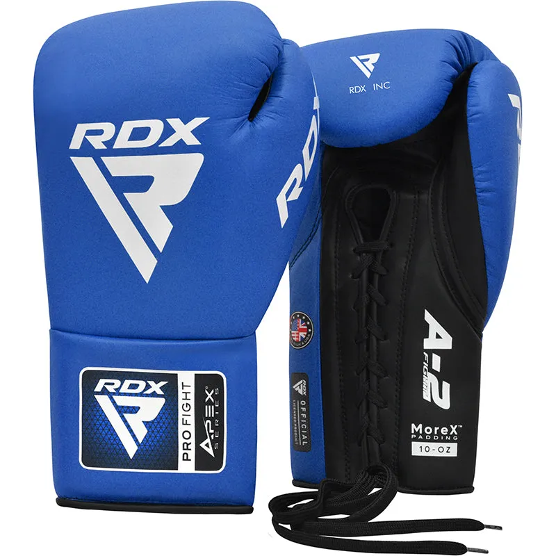 RDX Apex guantoni boxe lace-up rossi 10oz pro