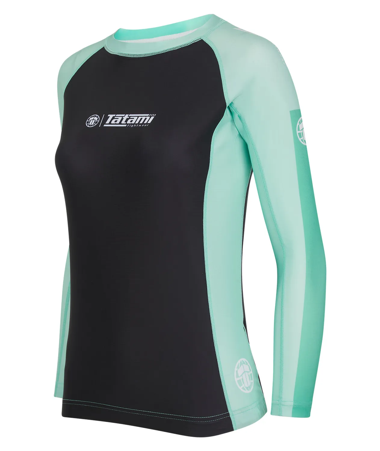 Tatami Contrast Rash Guard Donna Manica Lunga Mint Nera