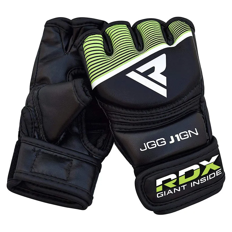 RDX J1 guanti MMA bambini pelle junior verdi