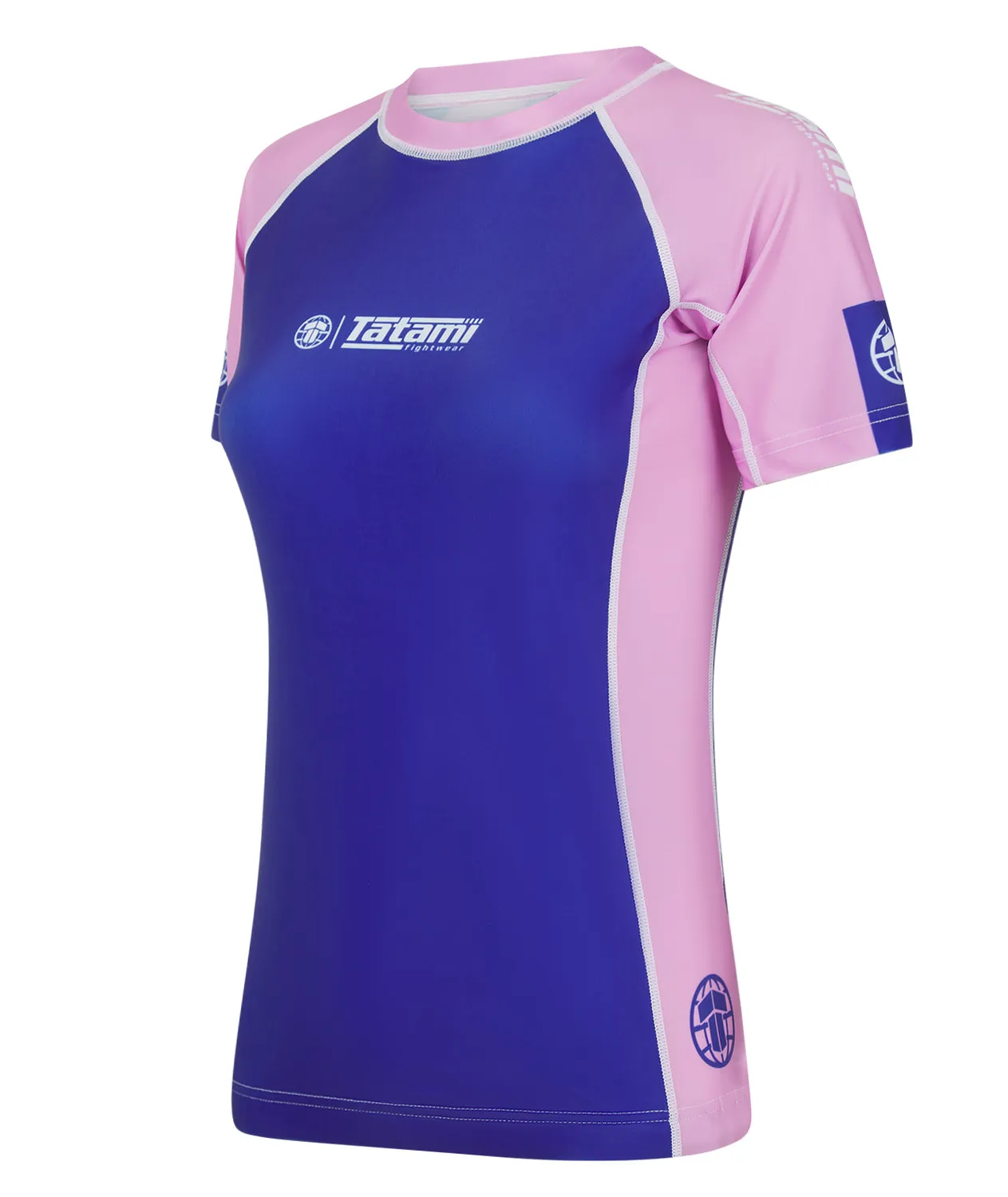 Tatami Contrast rash guard donna blu rosa manica corta S