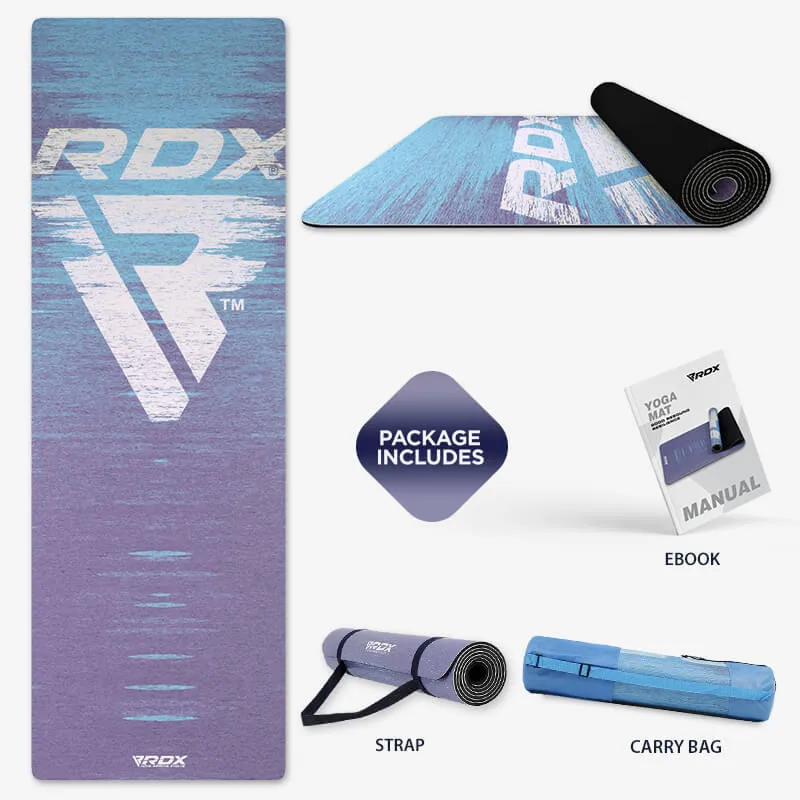 RDX D10 Tappetino Yoga Gomma 6mm Blu Antiscivolo