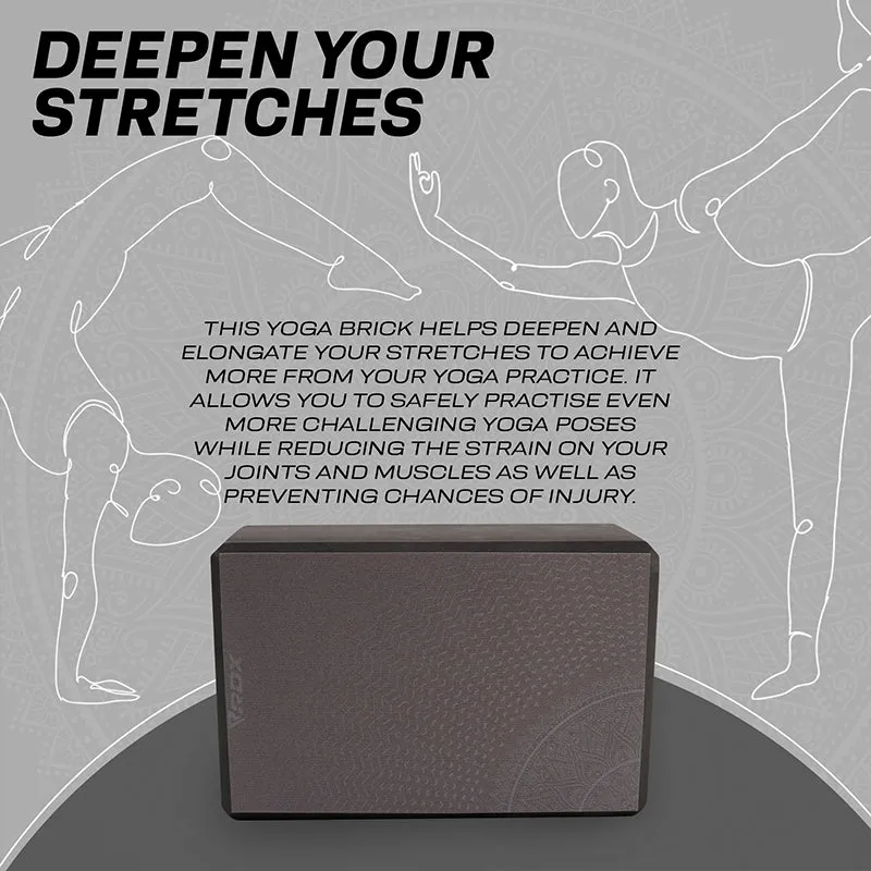 RDX D10 blocco yoga EVA nero antiscivolo singolo