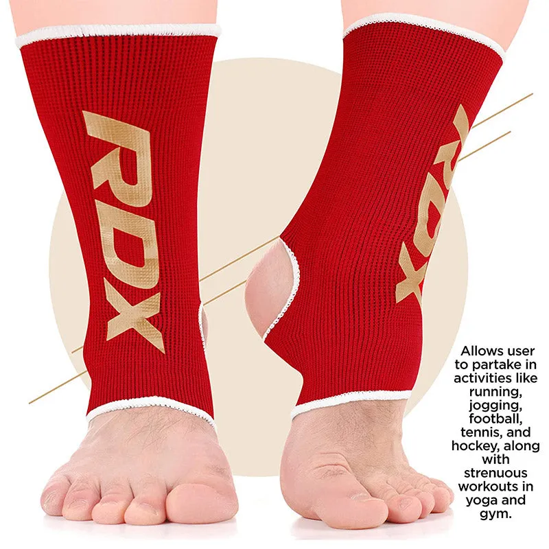 RDX AW Cavigliera S Rossa Elastica per Boxe