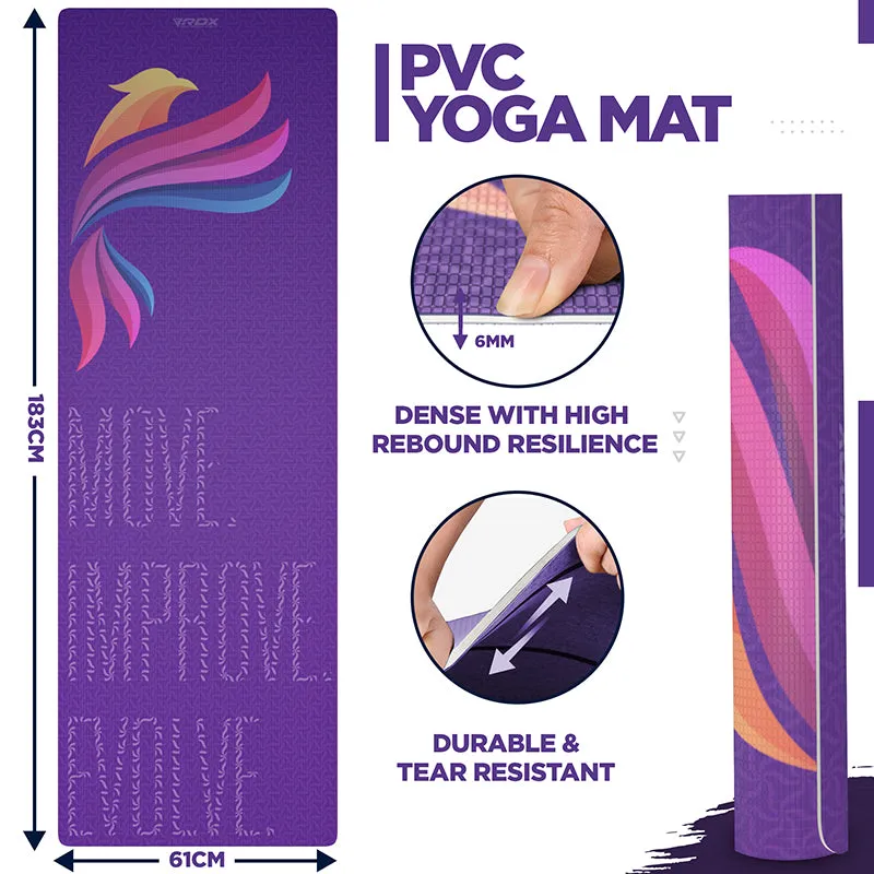 RDX D2 Iris Tappetino Yoga PVC 6 mm Viola