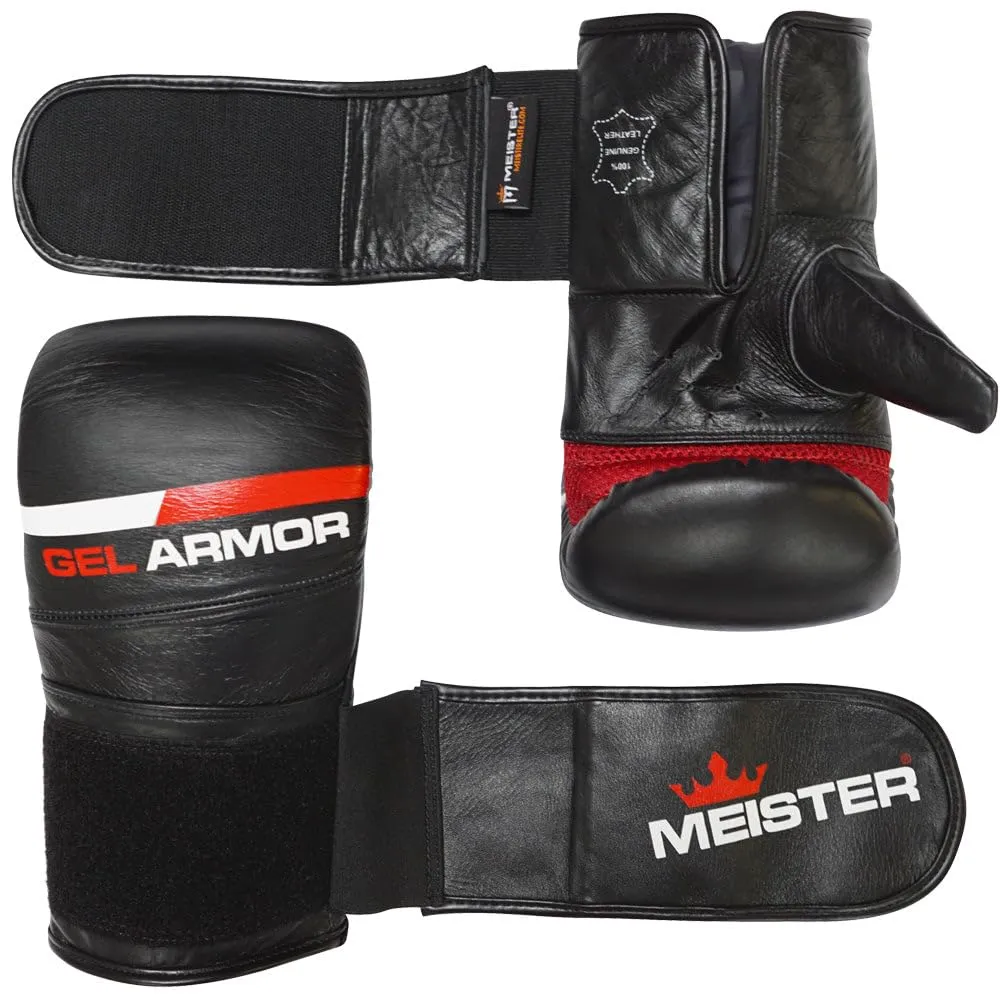 Meister Gel Armor guanti sacco pelle 14 oz S/M con gel