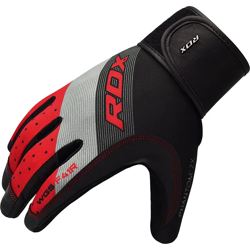 RDX F41 guanti palestra dita intere pelle sostegno polso