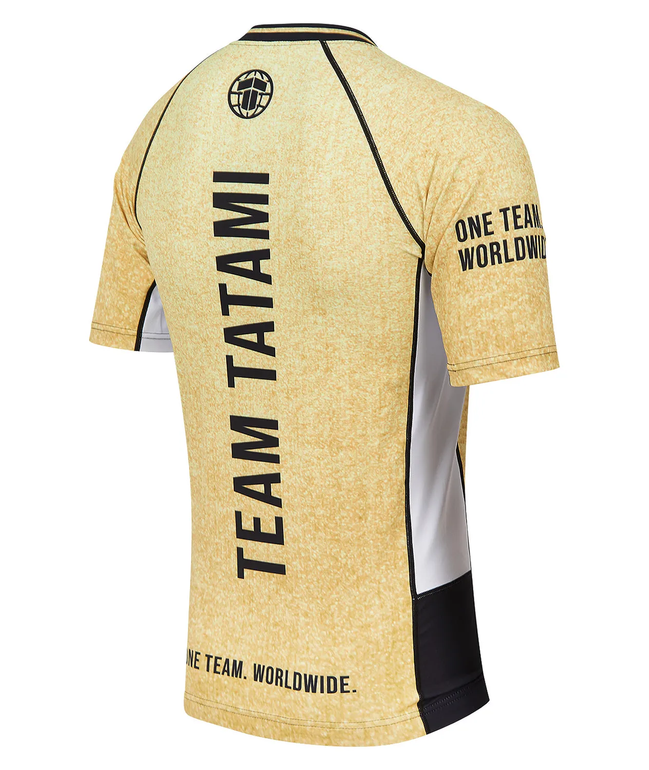 Tatami Team Gold Rash Guard Maniche Corte Bianca Leggera