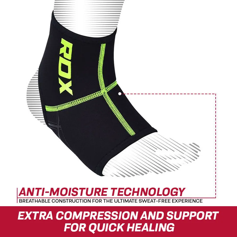 RDX A2 Cavigliera Neoprene Verde Compressione