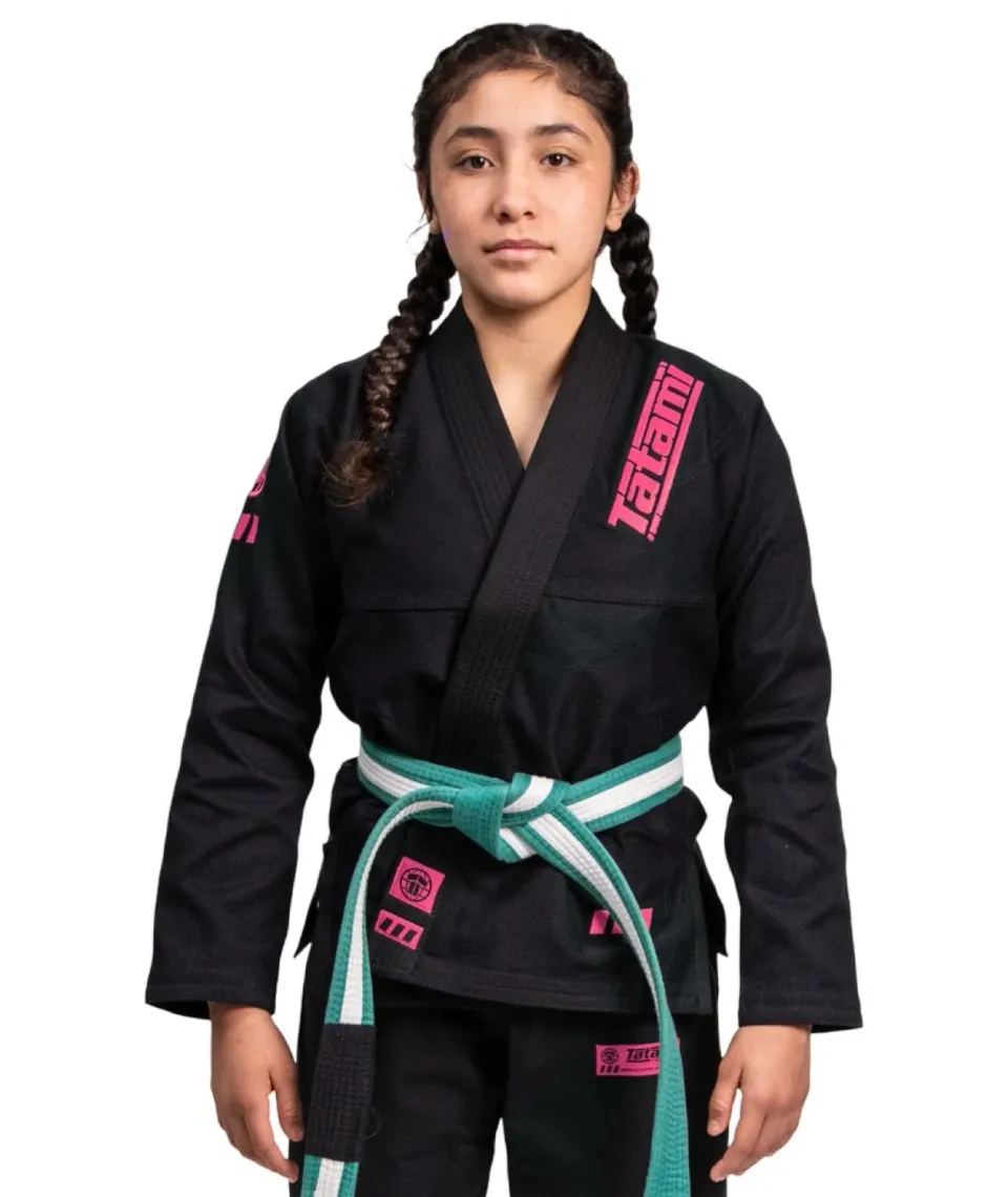 Tatami Pro Series kimono BJJ bimbo nero rosa M1