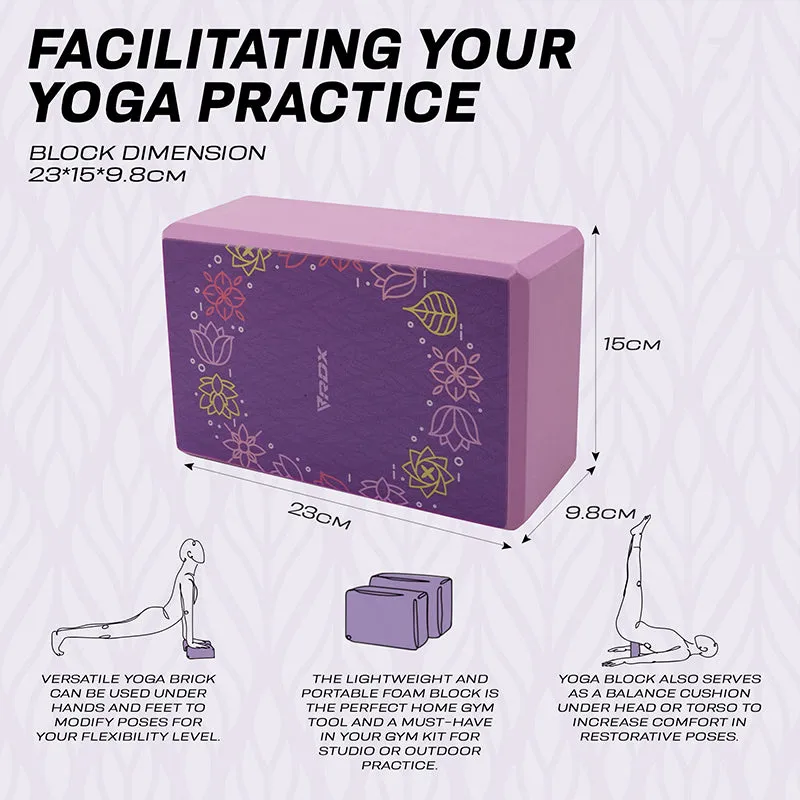 RDX D16 Blocco Yoga EVA Viola Singolo 23cm