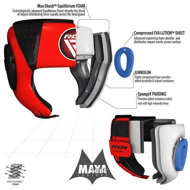 RDX F1 Casco Boxe Bambini Rosso Protezione Leggera