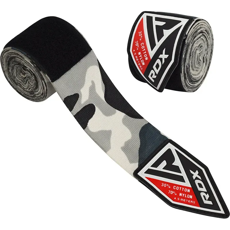 RDX RC Fasce Boxe Elastiche 4,5m Camo Grey