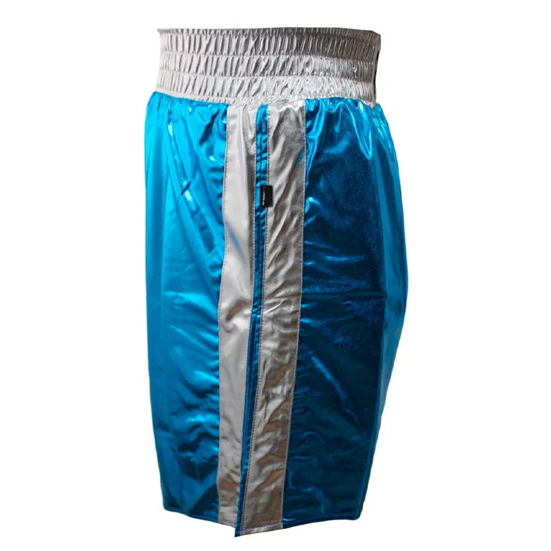 Cleto Reyes Silver Skin pantaloncini boxe M argento rosso lycra