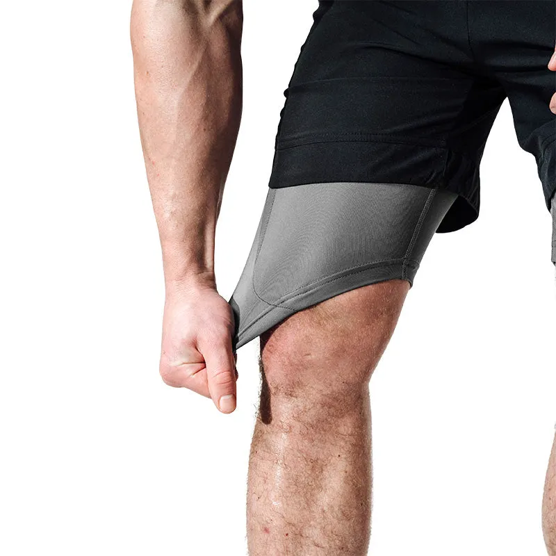 RDX T16 Pantaloncini Compressione 2 in 1 MMA con Tasche