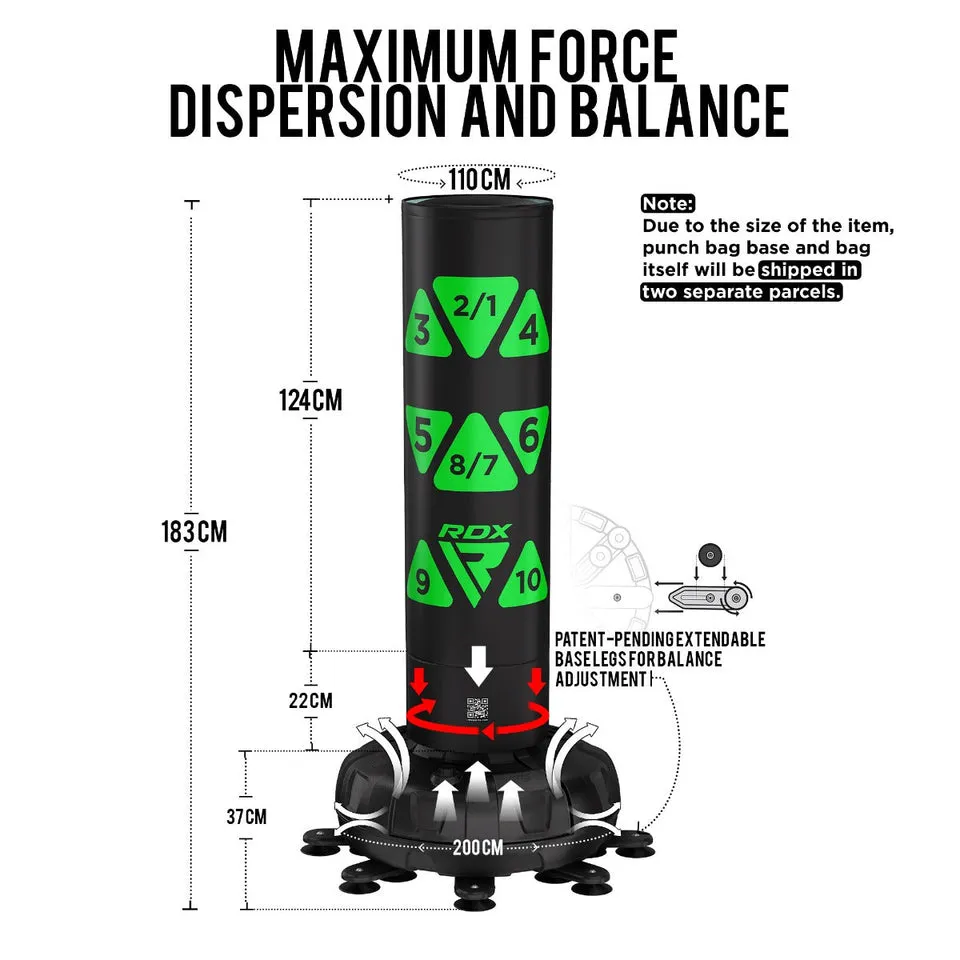 RDX KT Ronin Sacco Boxe Autoportante 183cm Verde