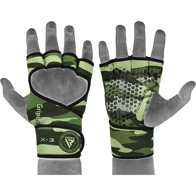 RDX X3 grips palestra neoprene sollevamento pesi