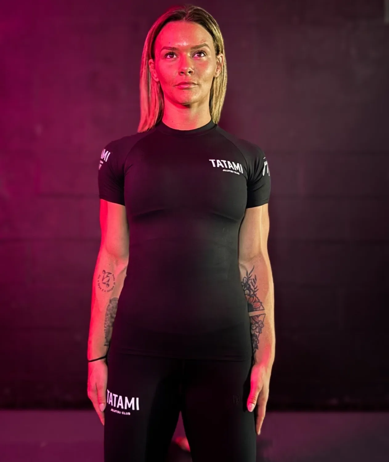 Tatami Fightwear Ladies JJ Club Short Sleeve Rash Guard nera