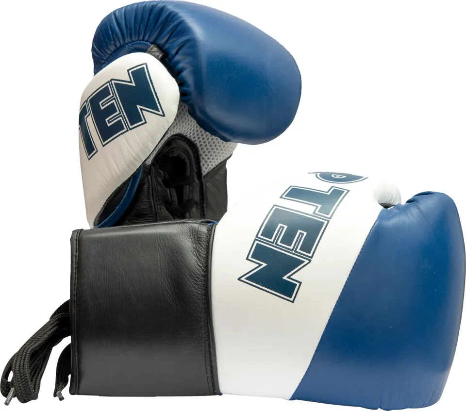 TOP TEN Pro X guanti boxe pelle vera kickboxing